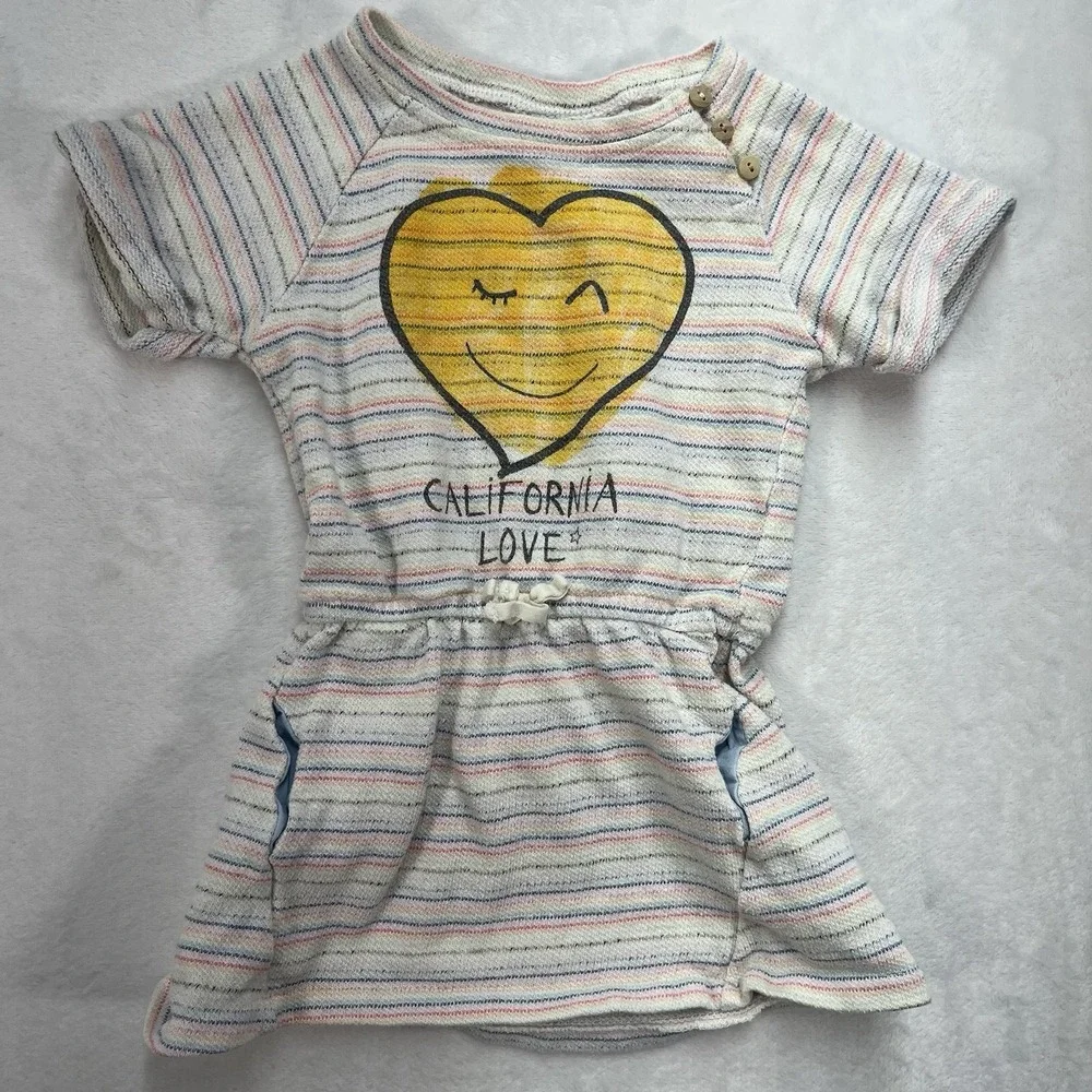 Zara BabyGirl Pocket Dress 18-24m Cotton Summer California Love